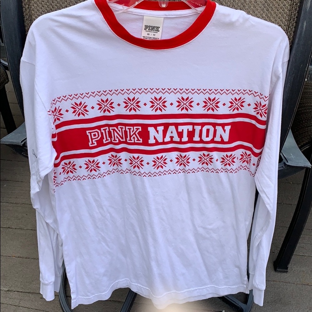 Pink Victoria’s Secret long sleeve T-shirt